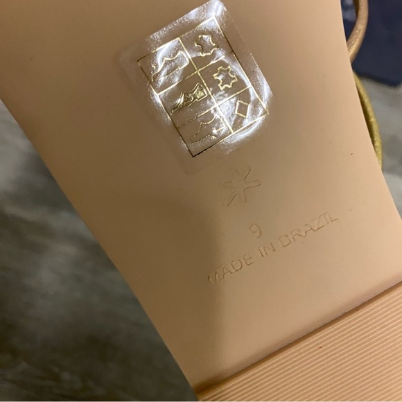 Splendid | Frankie Strappy Sandals In Metallic Leather Gold Silver Bronze Size 9 - Picture 6 of 8